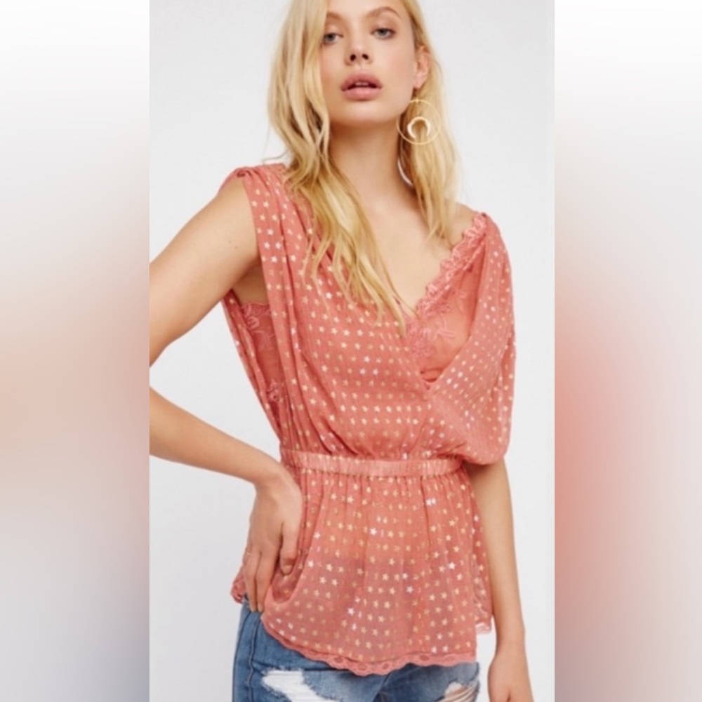 Free People Stardust Top Rose